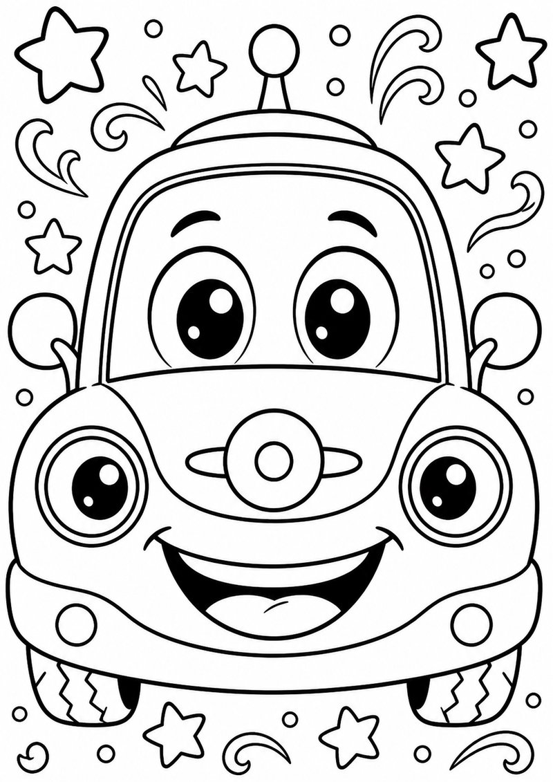 Autos Para Colorear 1 dibujo para colorear