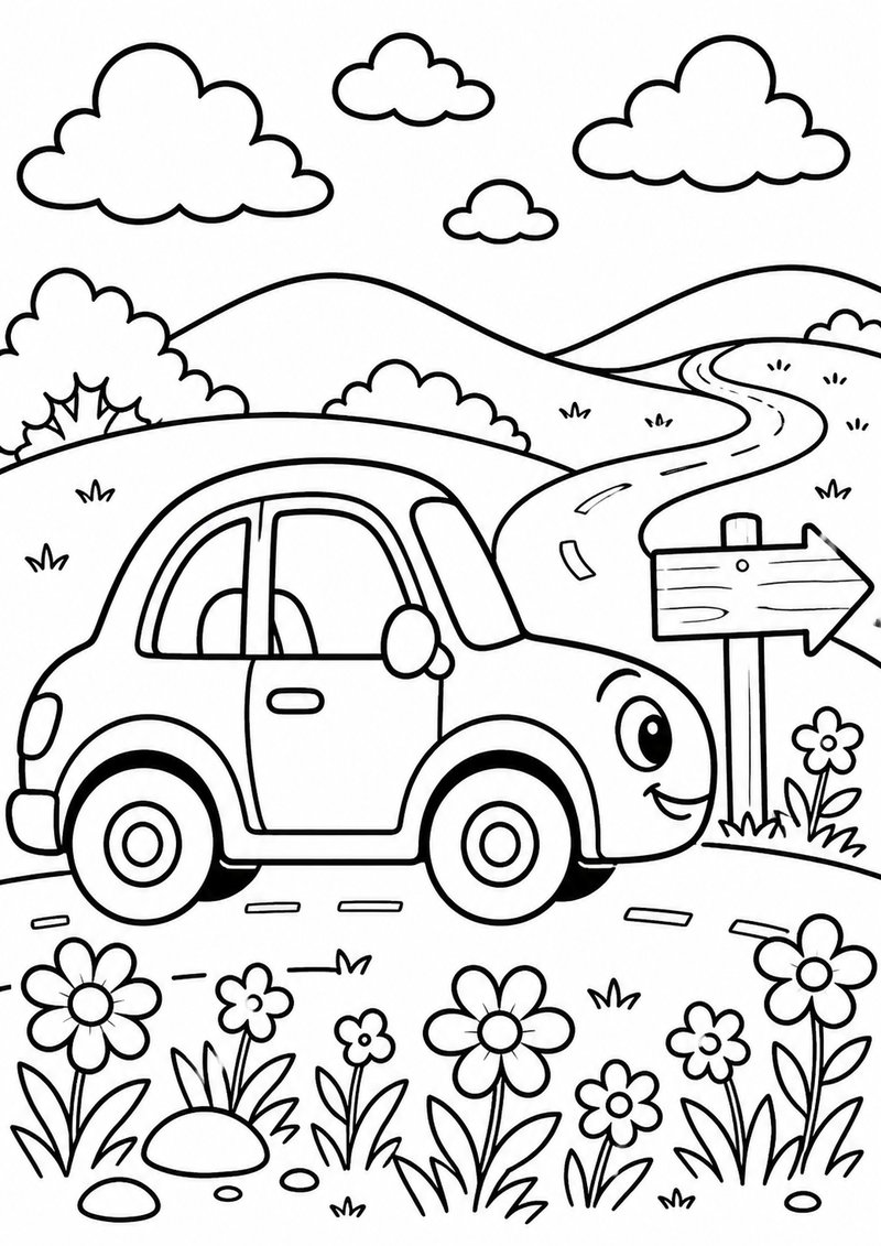 Autos Para Colorear 2 dibujo para colorear