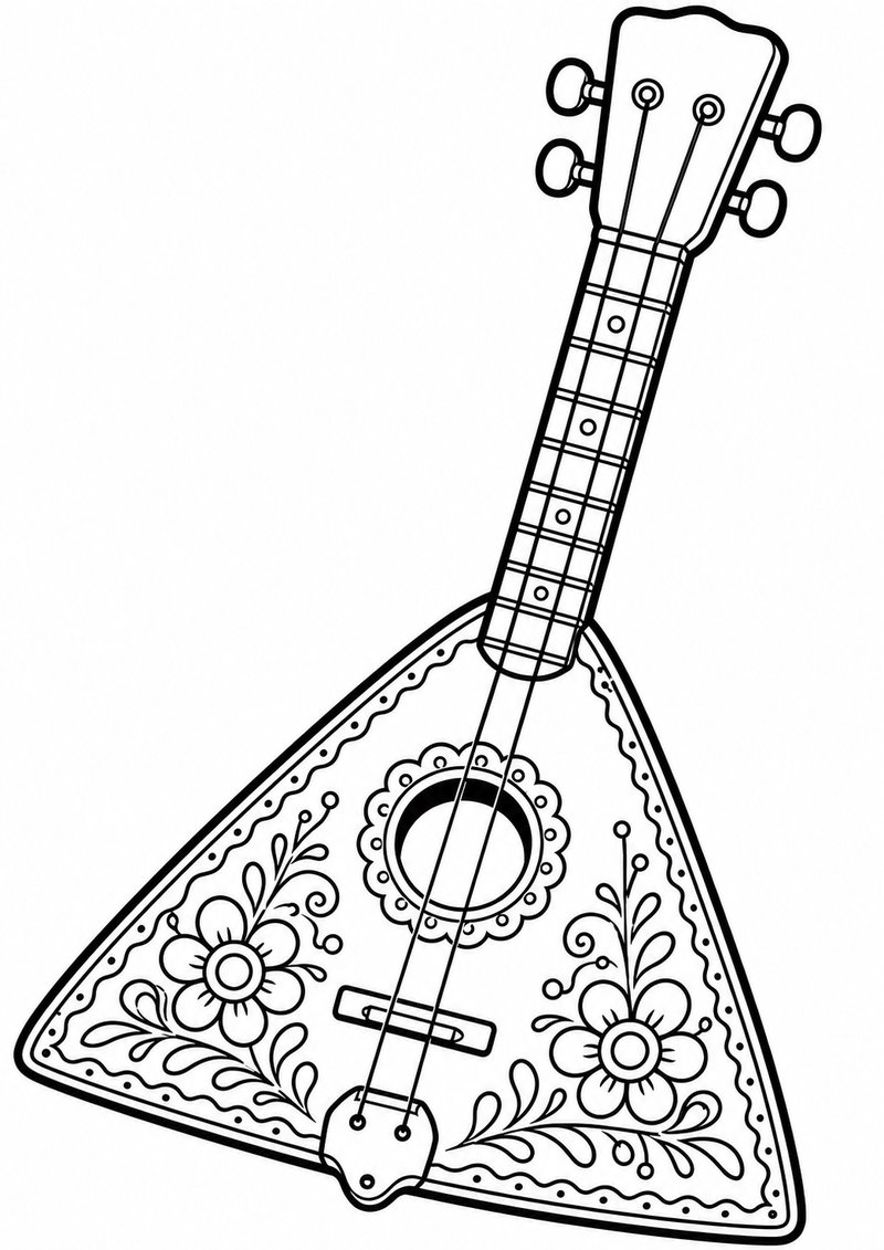 Balalaika 2 Para Colorear dibujo para colorear