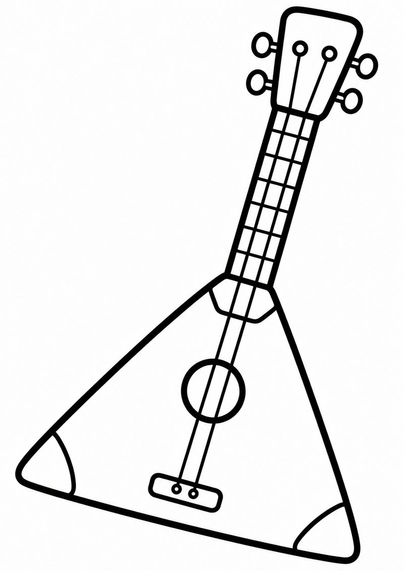 Balalaika Para Colorear dibujo para colorear