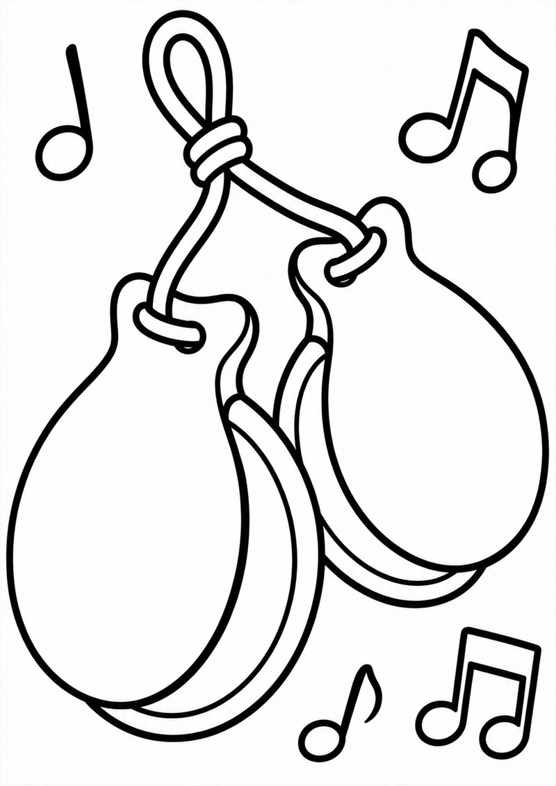 Castañuelas Para Colorear dibujo para colorear