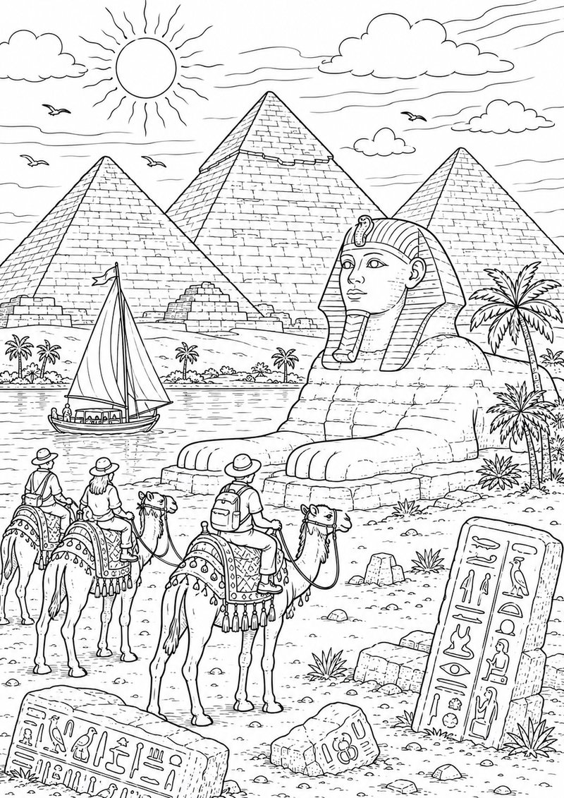 Egipto Para Colorear dibujo para colorear