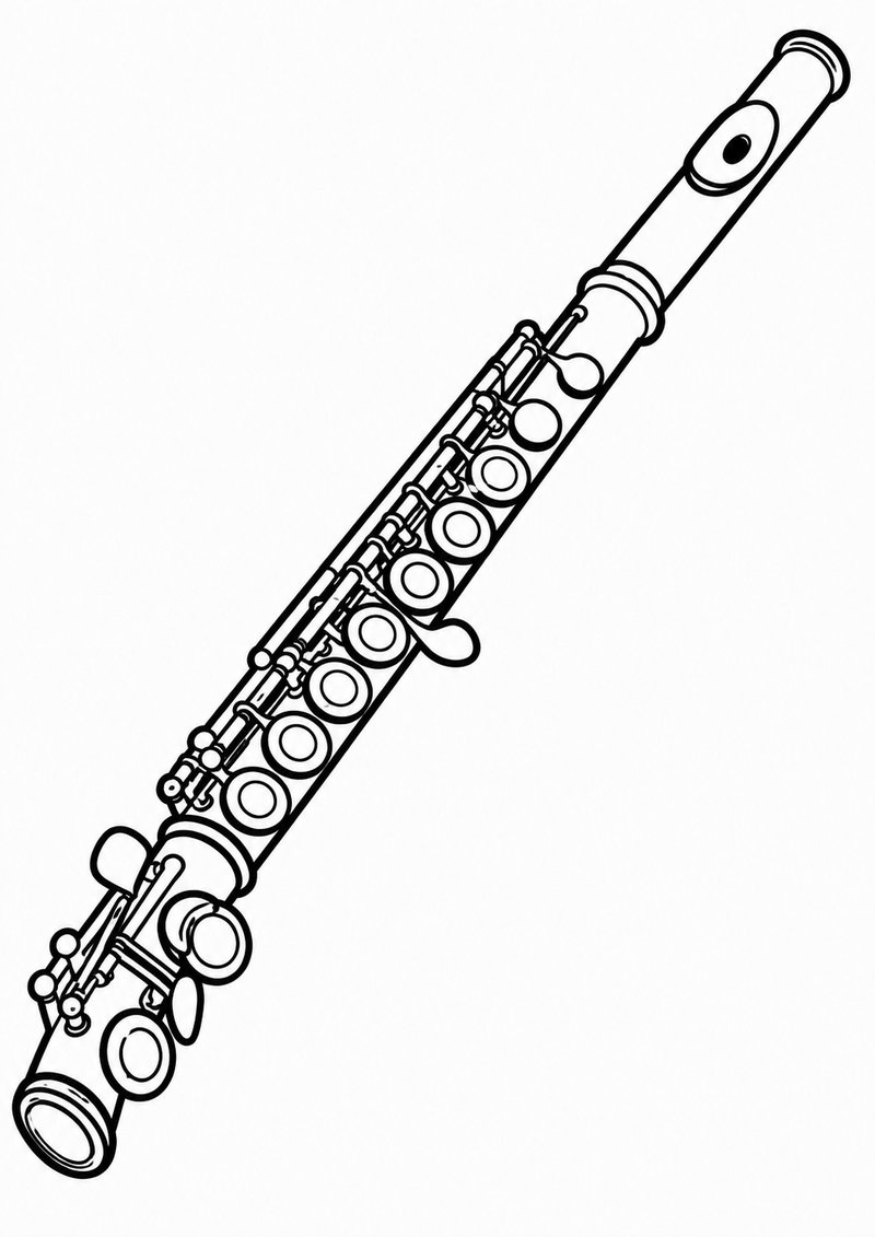 Flauta 2 Para Colorear dibujo para colorear