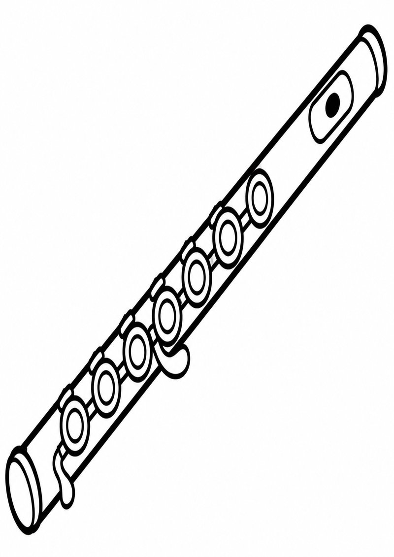 Flauta Para Colorear dibujo para colorear