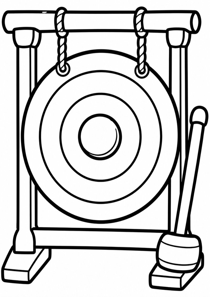 Gong Para Colorear dibujo para colorear