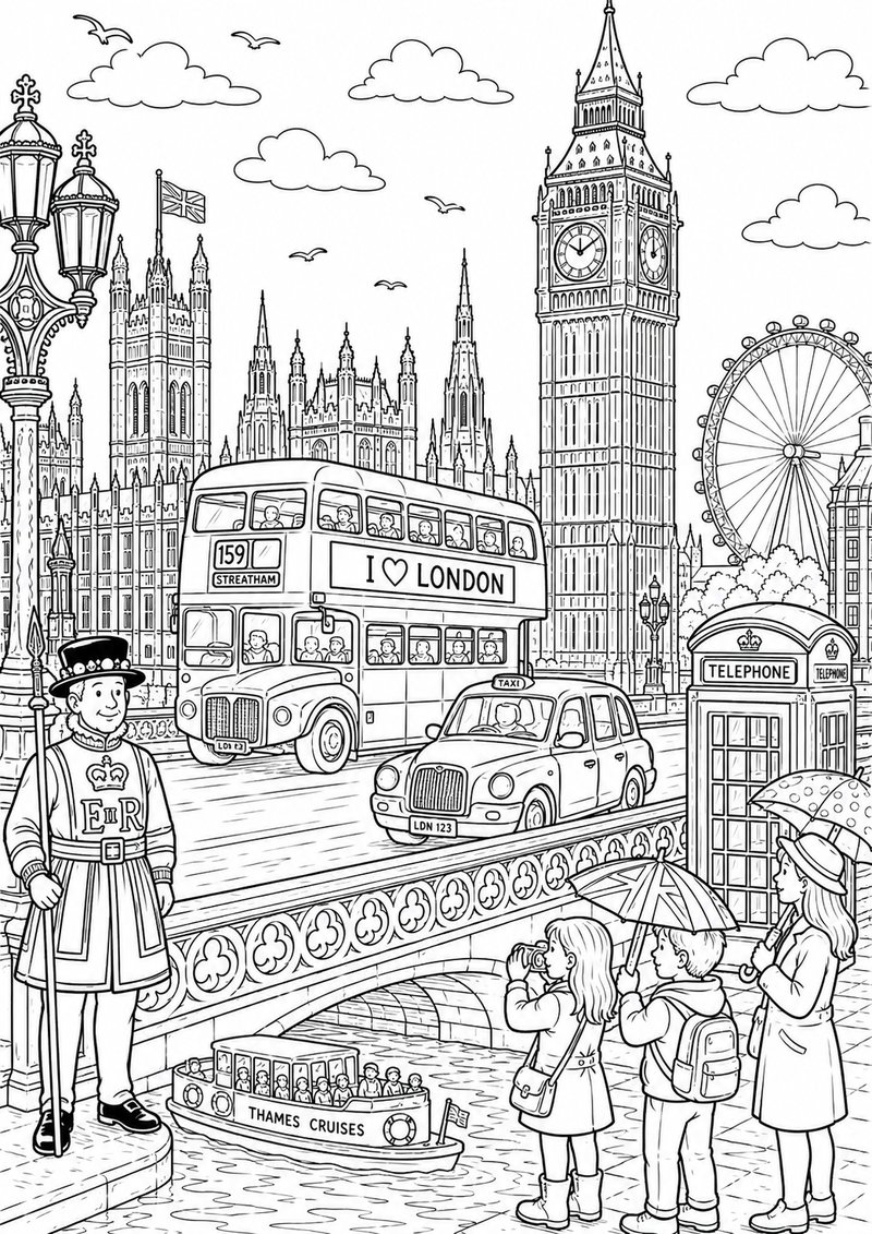 Inglaterra Para Colorear dibujo para colorear