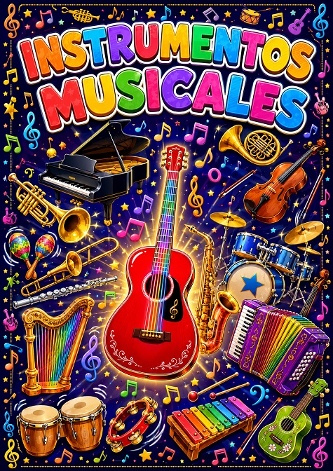 Instrumentos Musicales para Colorear dibujos para colorear