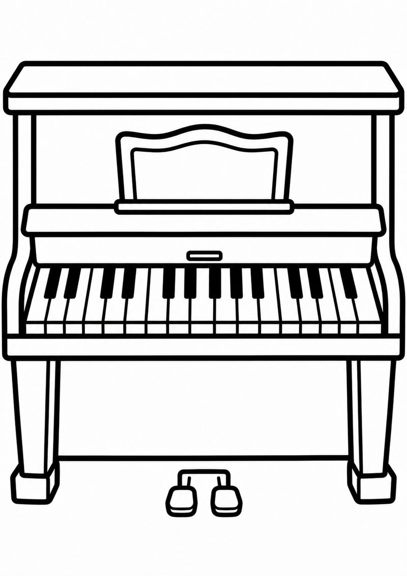 Piano Para Colorear dibujo para colorear