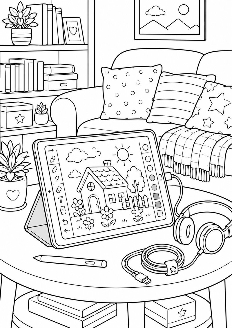 Tableta Para Colorear dibujo para colorear