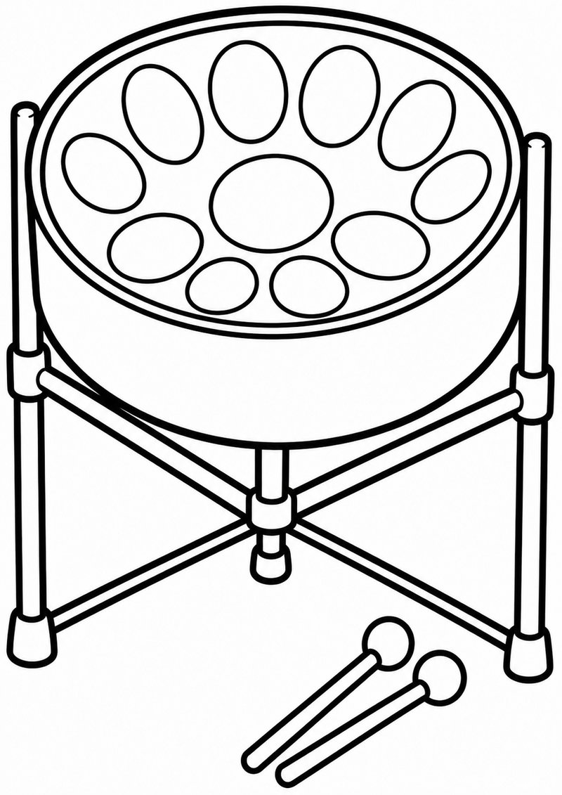 Tambor Para Colorear dibujo para colorear