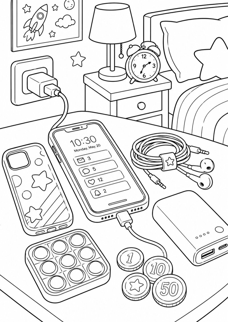 Teléfono Móvil Para Colorear dibujo para colorear