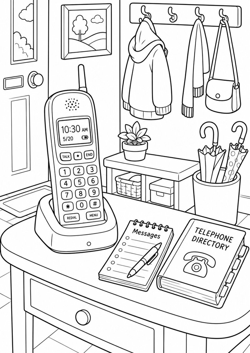 Teléfono Para Colorear dibujo para colorear