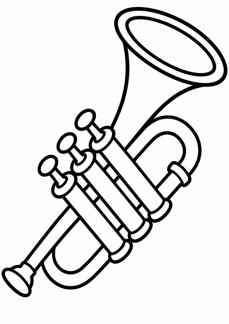 Trompeta Para Colorear dibujo para colorear