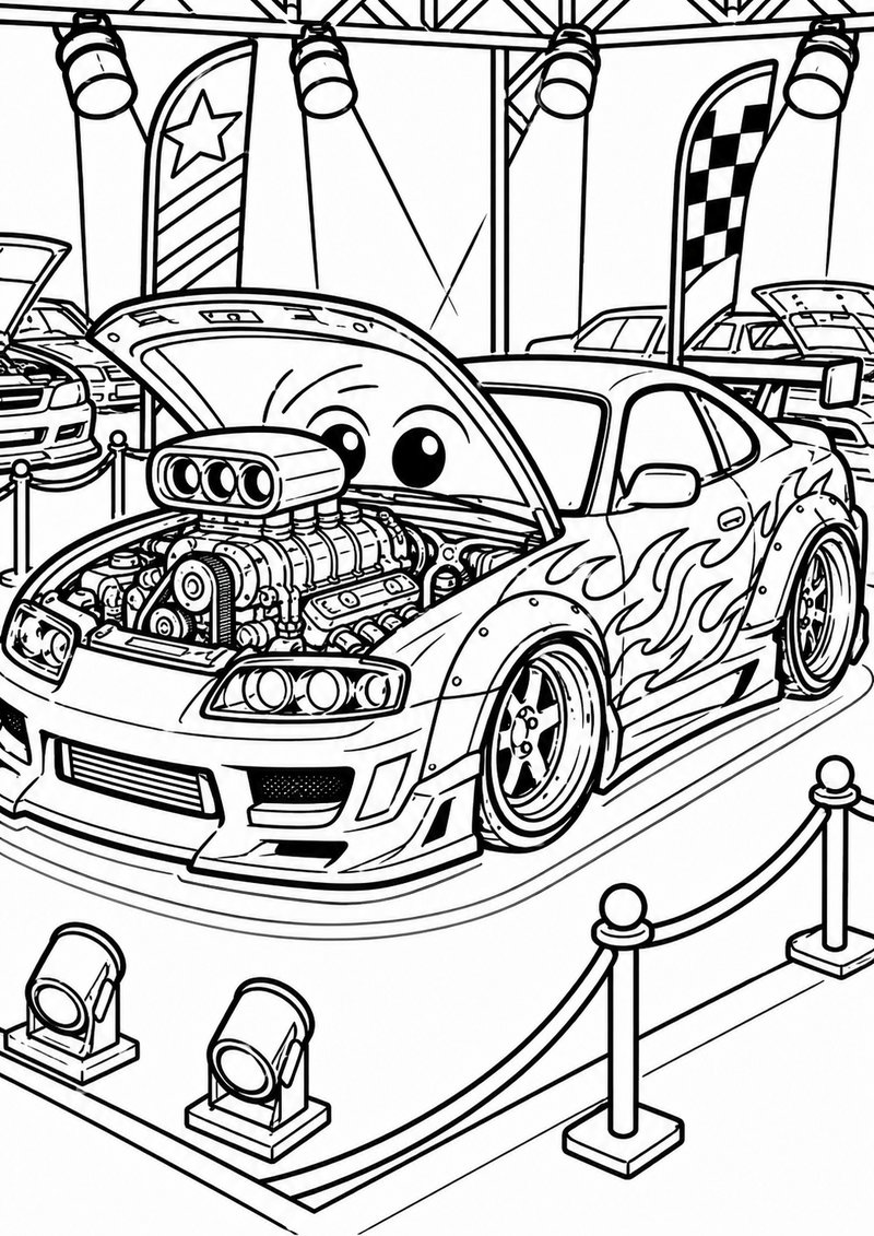 Tuning Show Para Colorear dibujo para colorear