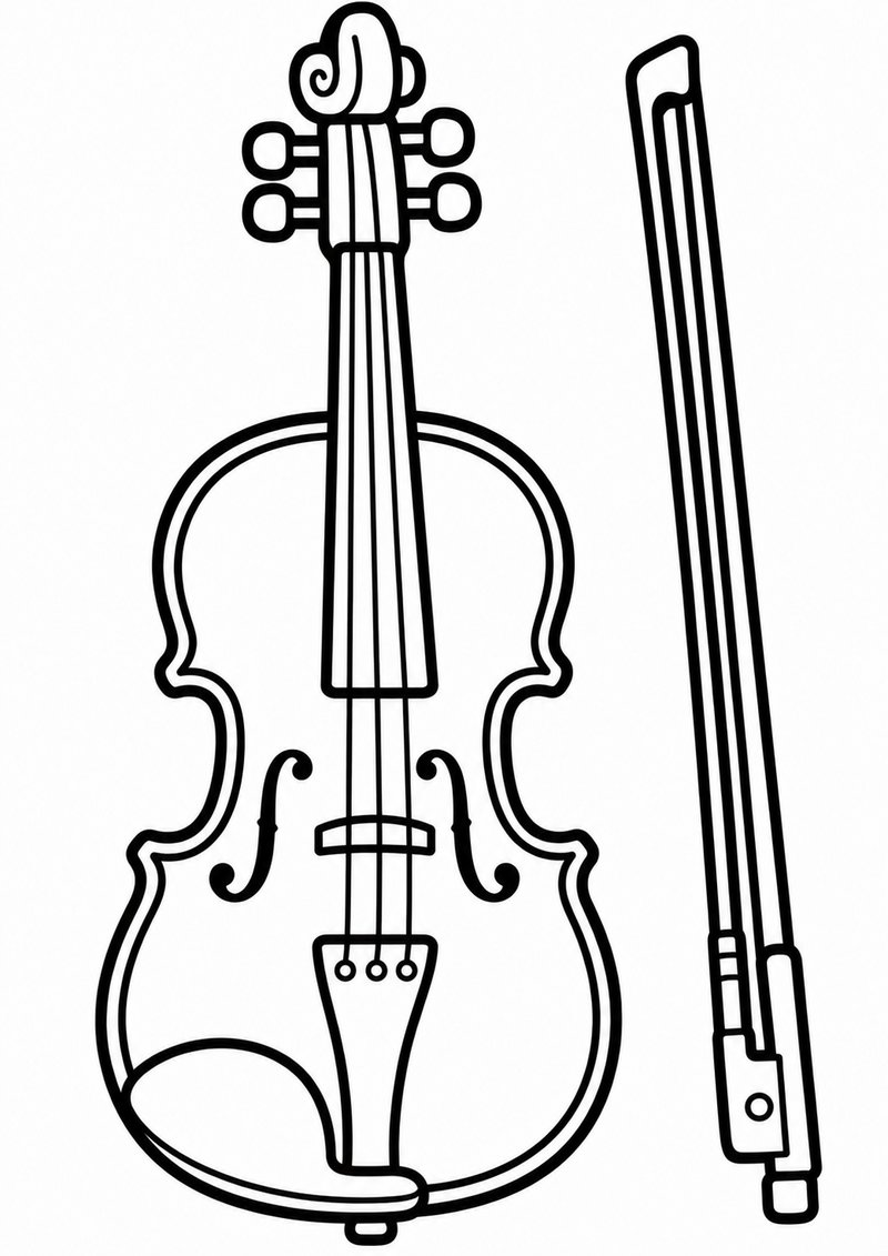 Violín Para Colorear dibujo para colorear