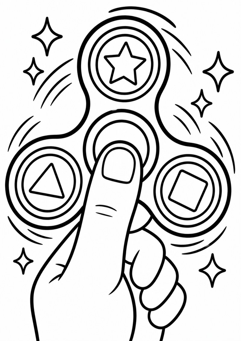Fidget Spinner Para Colorear dibujo para colorear