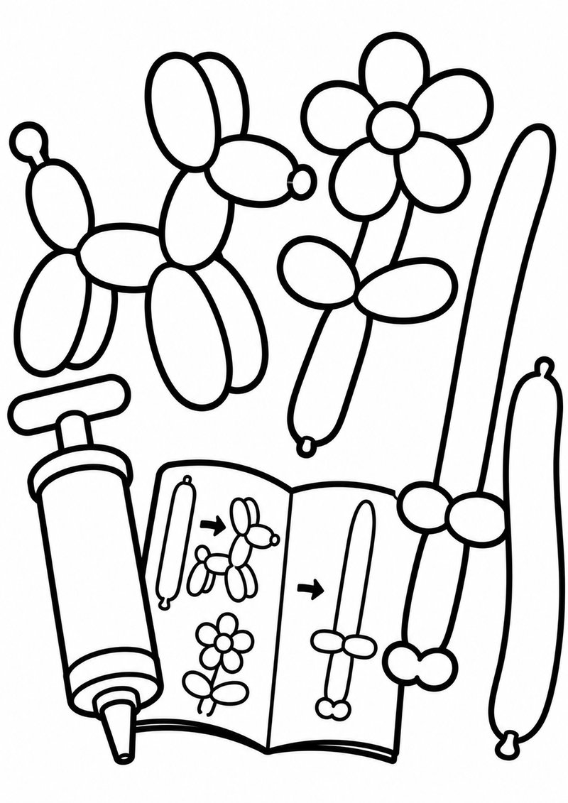 Globos Para Colorear dibujo para colorear