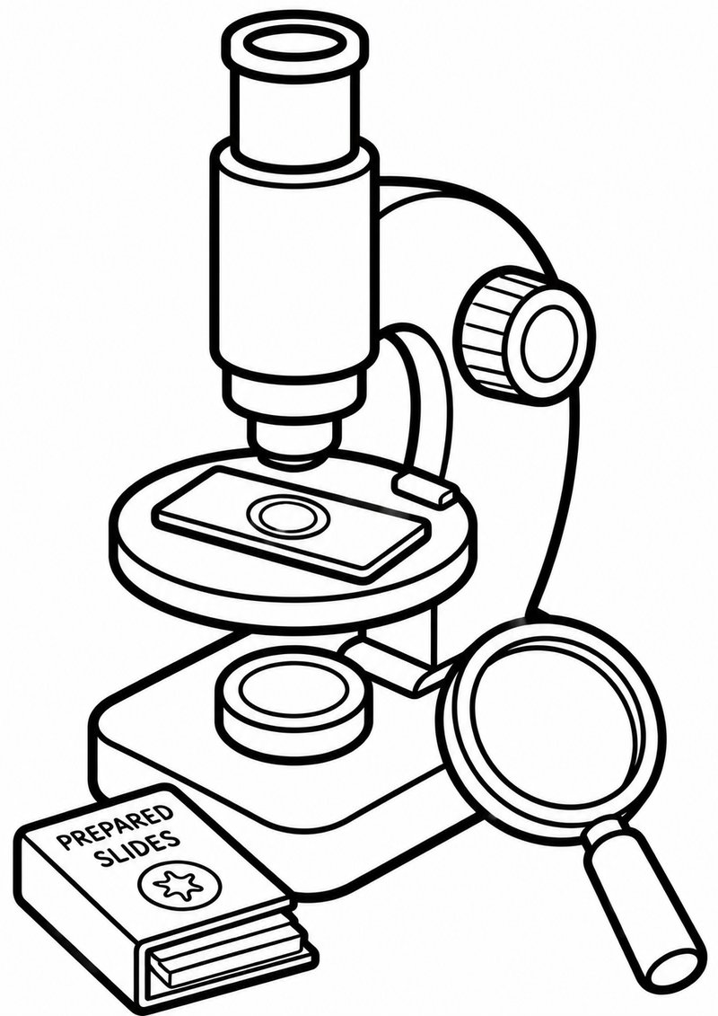 Microscopio De Juguete Para Colorear dibujo para colorear
