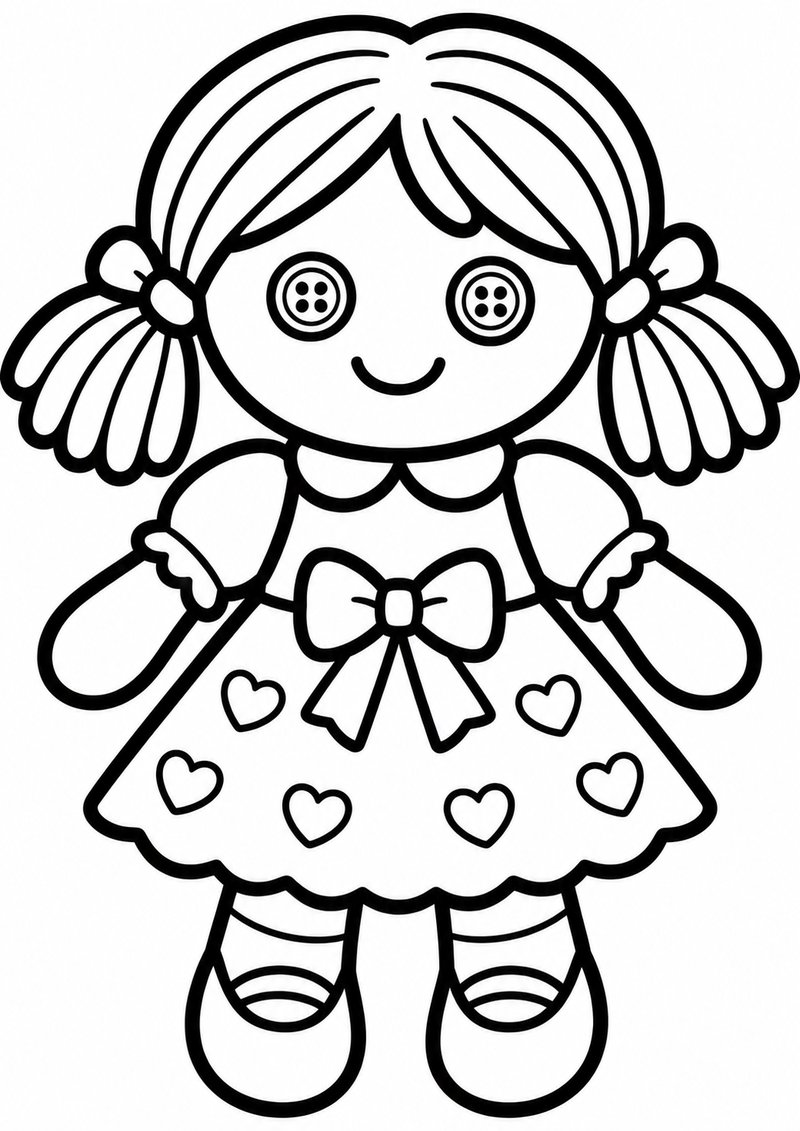 Muñeca Para Colorear dibujo para colorear