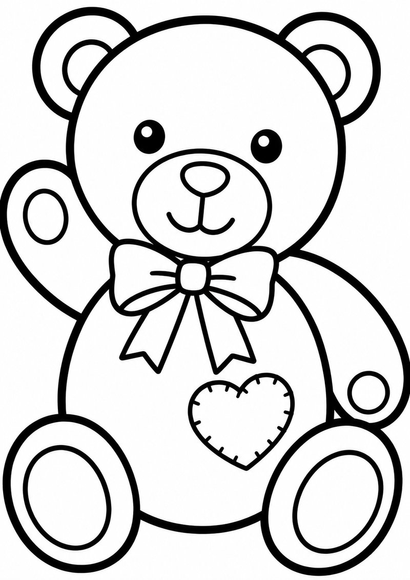 Osito De Peluche Para Colorear dibujo para colorear