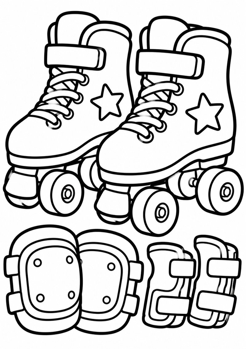 Patines Para Colorear dibujo para colorear