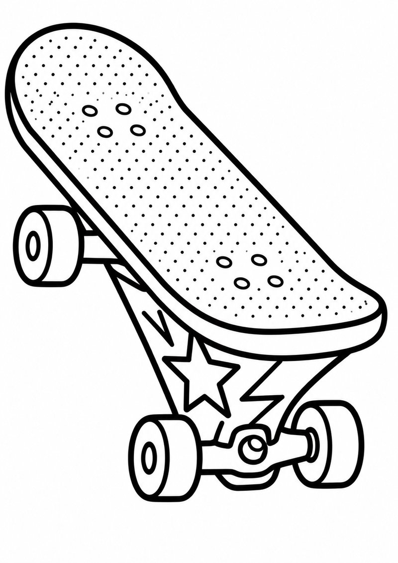 Patineta Para Colorear dibujo para colorear