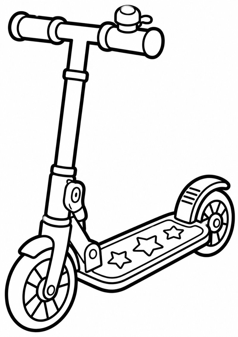 Patinete Para Colorear dibujo para colorear