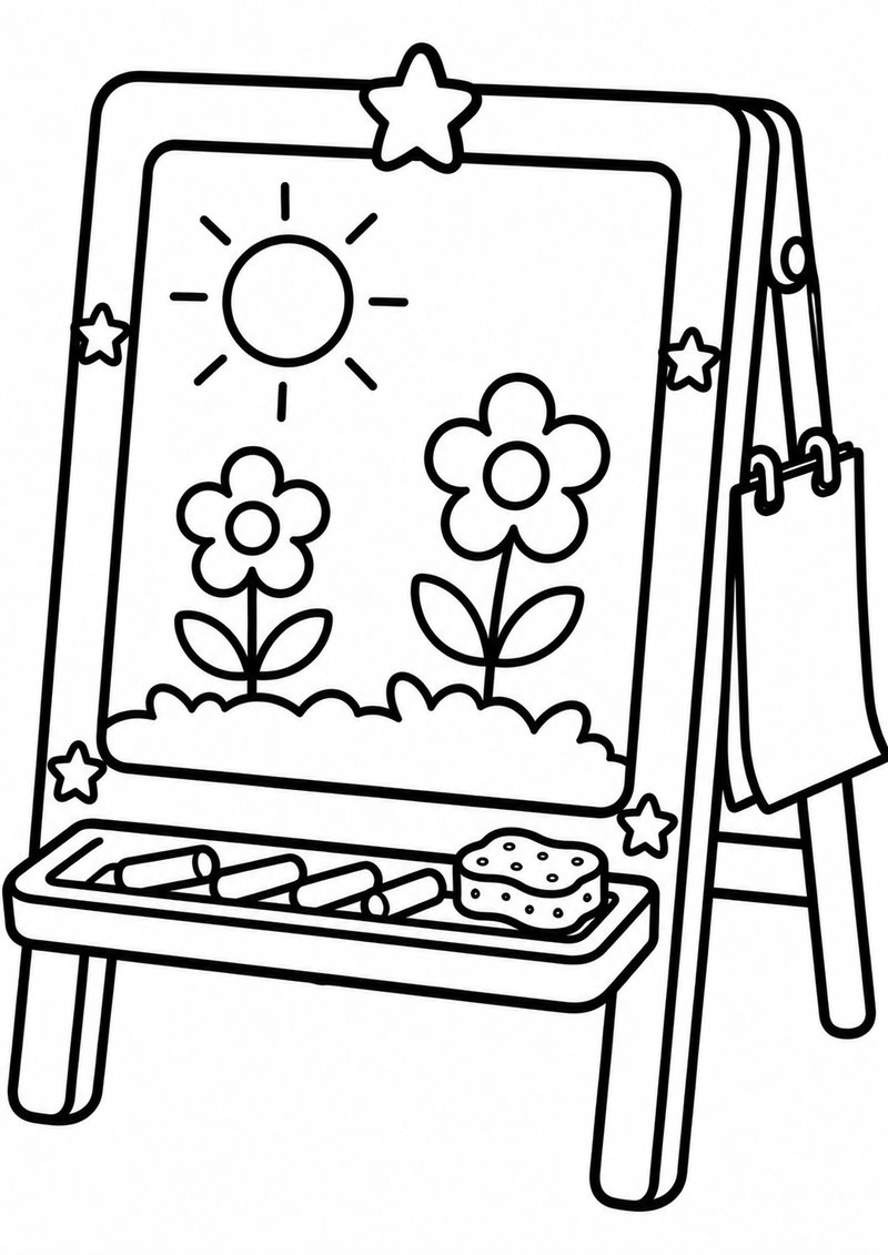 Pizarra De Dibujo Para Colorear dibujo para colorear