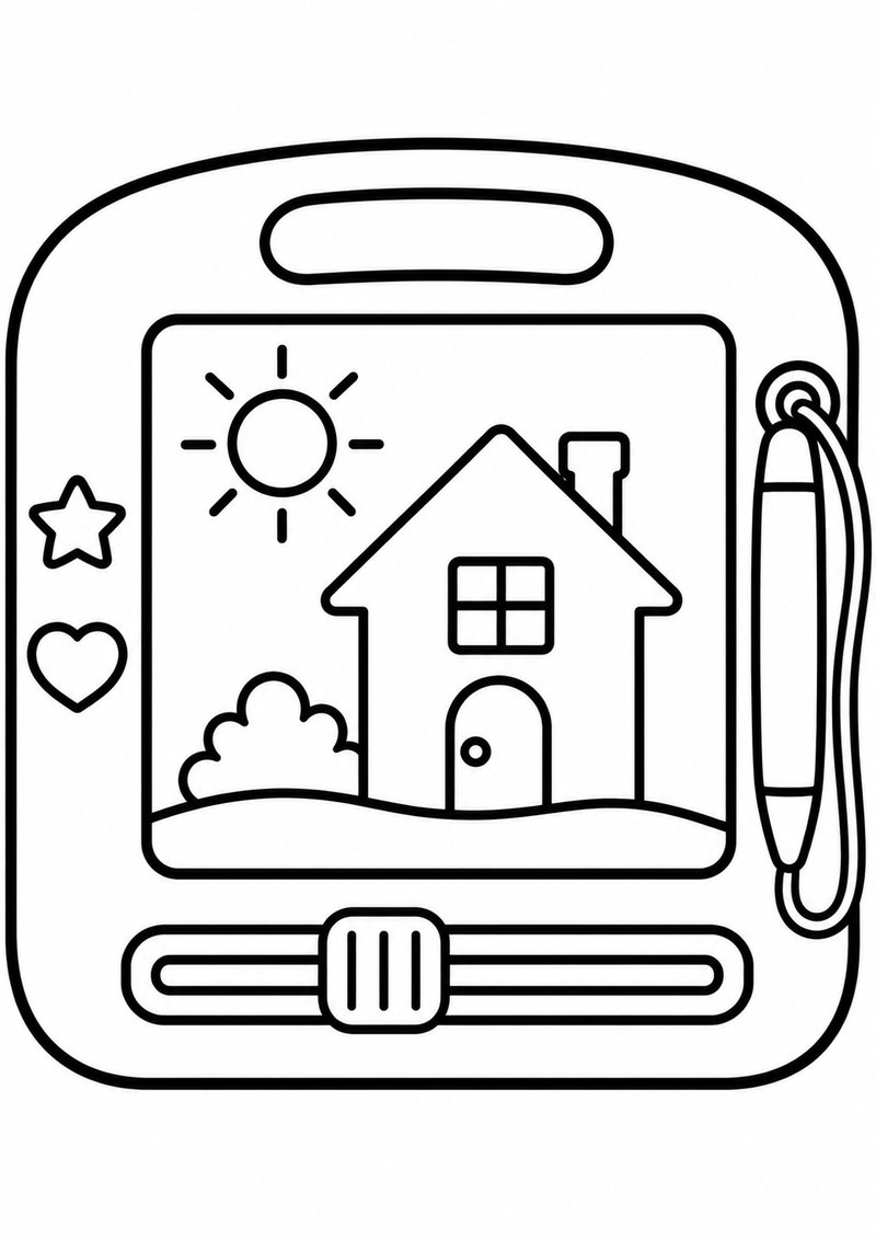 Tableta De Dibujo Para Colorear dibujo para colorear