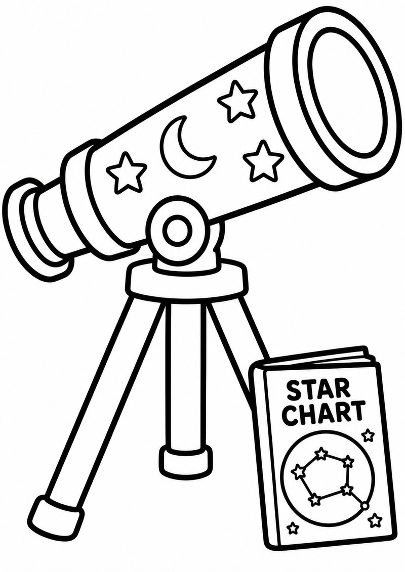 Telescopio Para Colorear dibujo para colorear