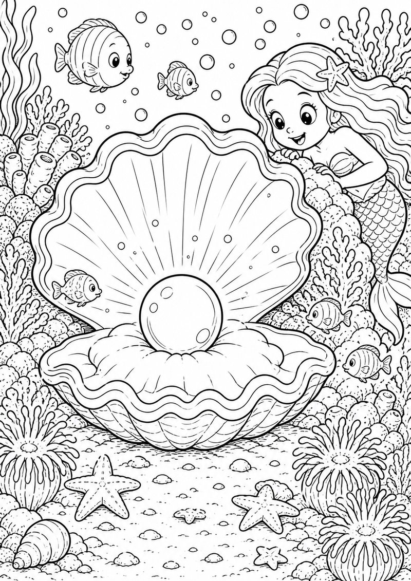 Almeja Para Colorear dibujo para colorear