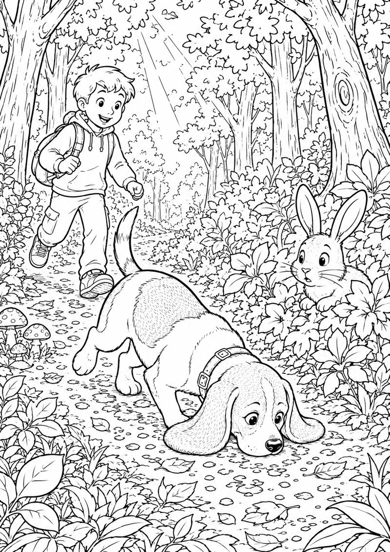 Beagle Para Colorear dibujo para colorear