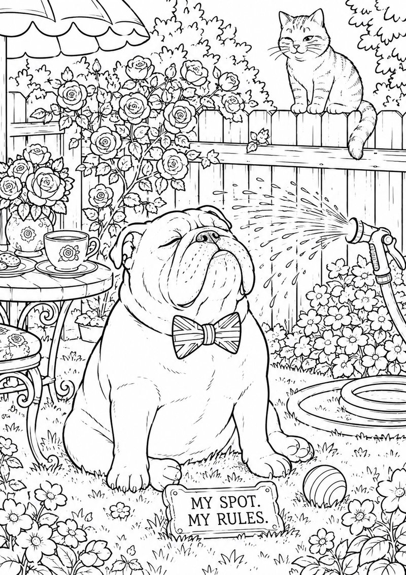 Bulldog Para Colorear dibujo para colorear
