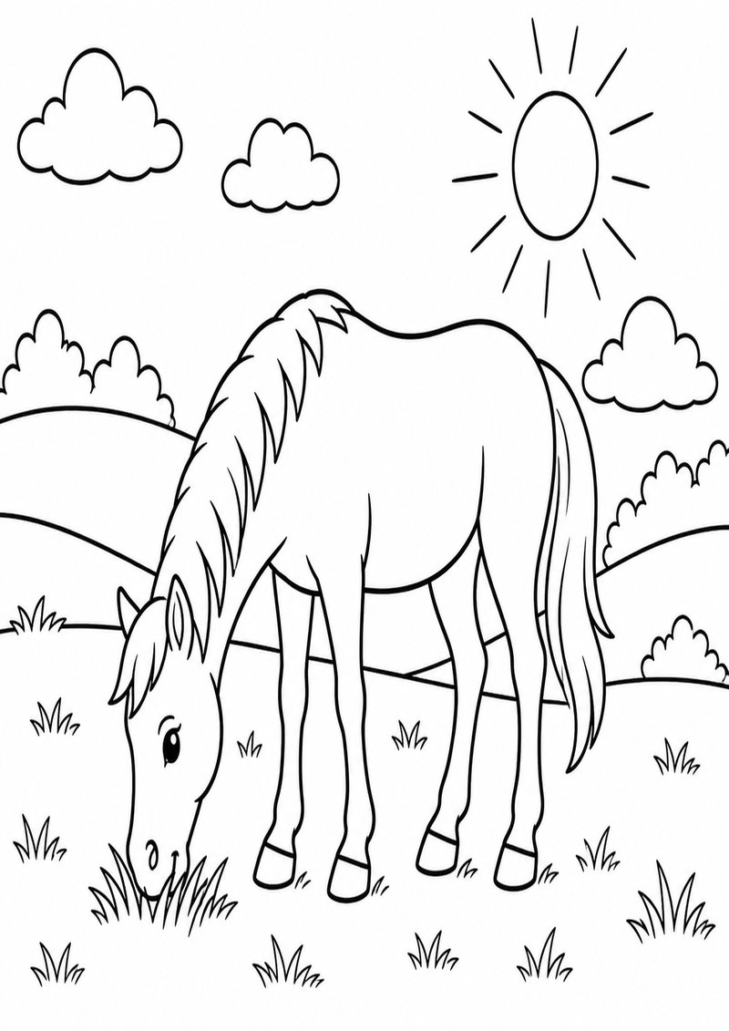 Caballo 1 Para Colorear dibujo para colorear