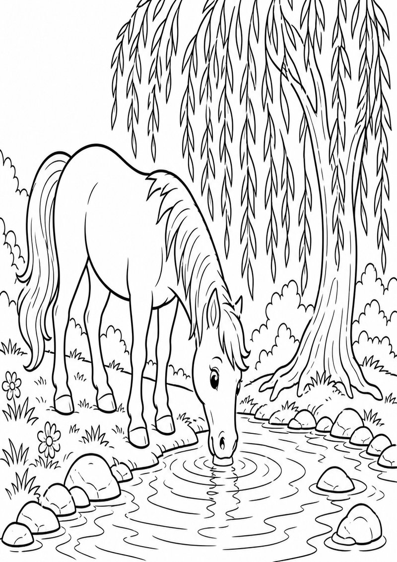 Caballo 11 Para Colorear dibujo para colorear