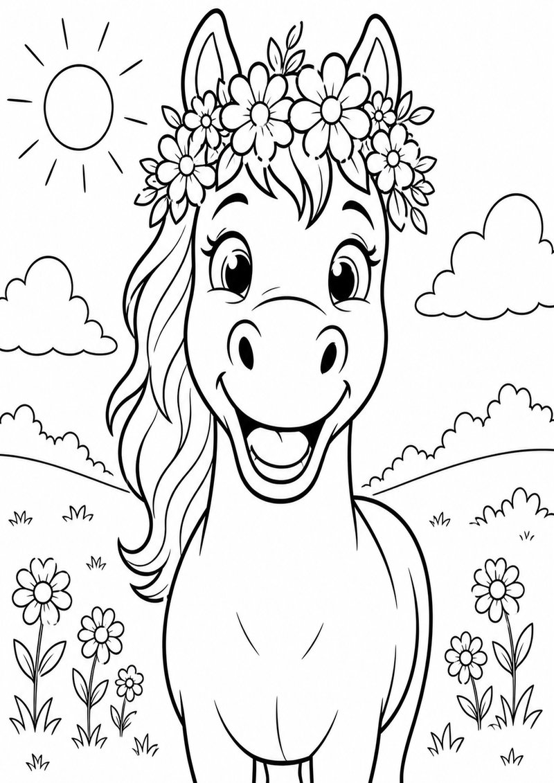 Caballo 12 Para Colorear dibujo para colorear