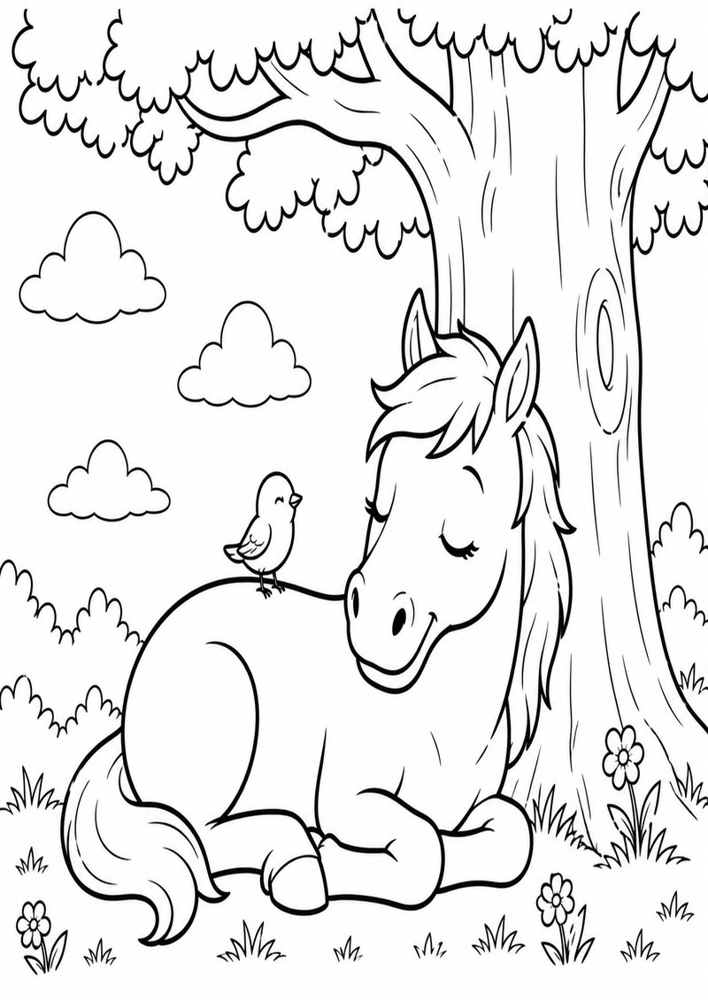 Caballo 13 Para Colorear dibujo para colorear