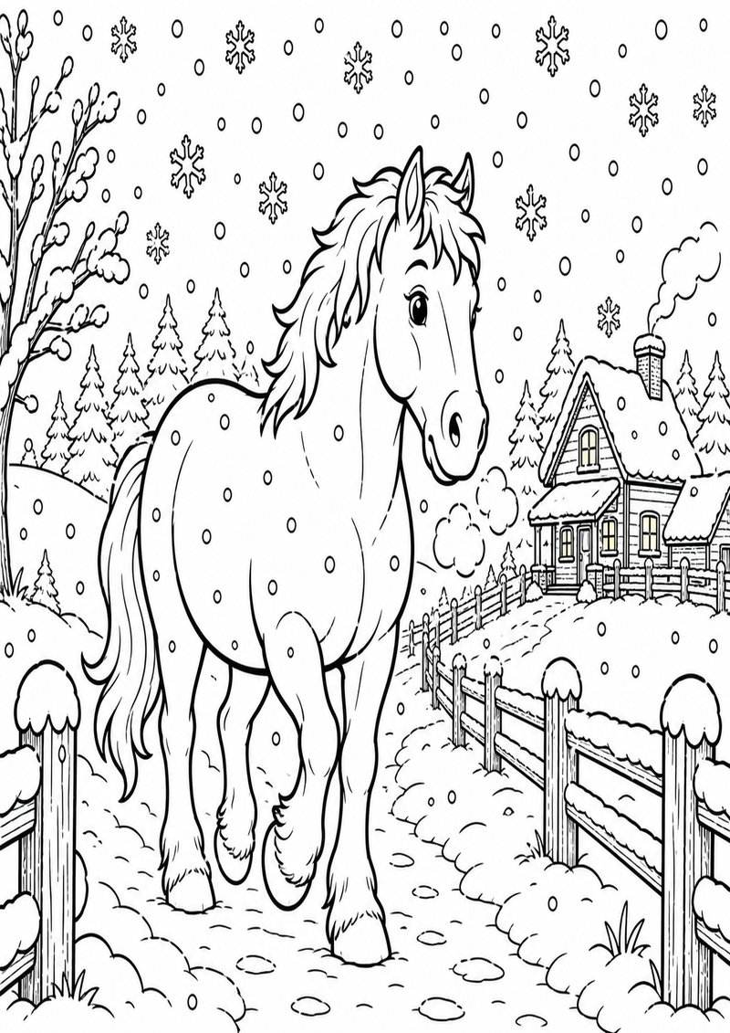 Caballo 14 Para Colorear dibujo para colorear