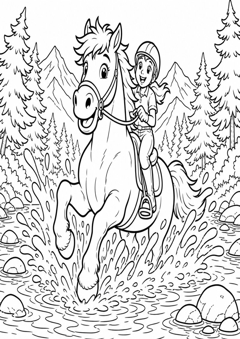 Caballo 16 Para Colorear dibujo para colorear