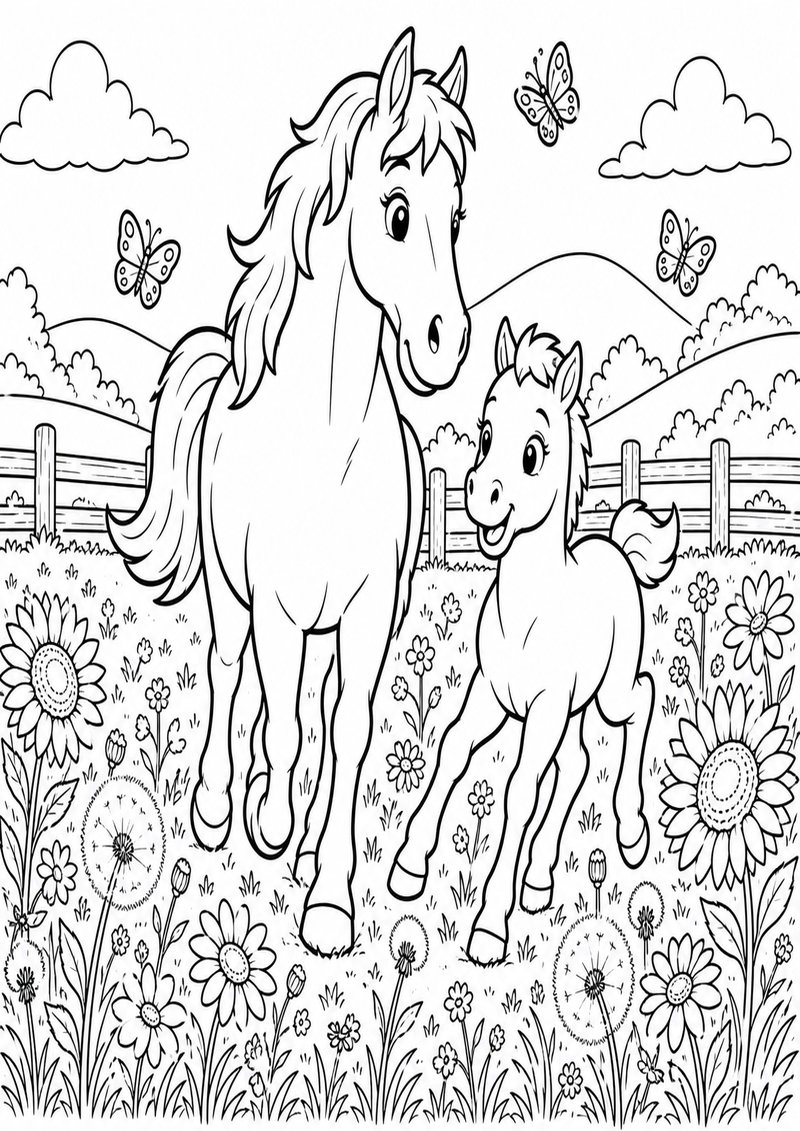Caballo 17 Para Colorear dibujo para colorear