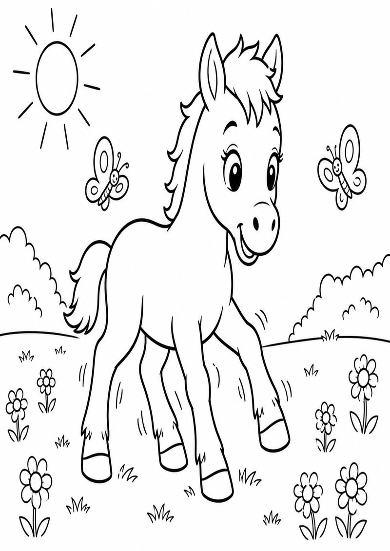 Caballo 3 Para Colorear dibujo para colorear