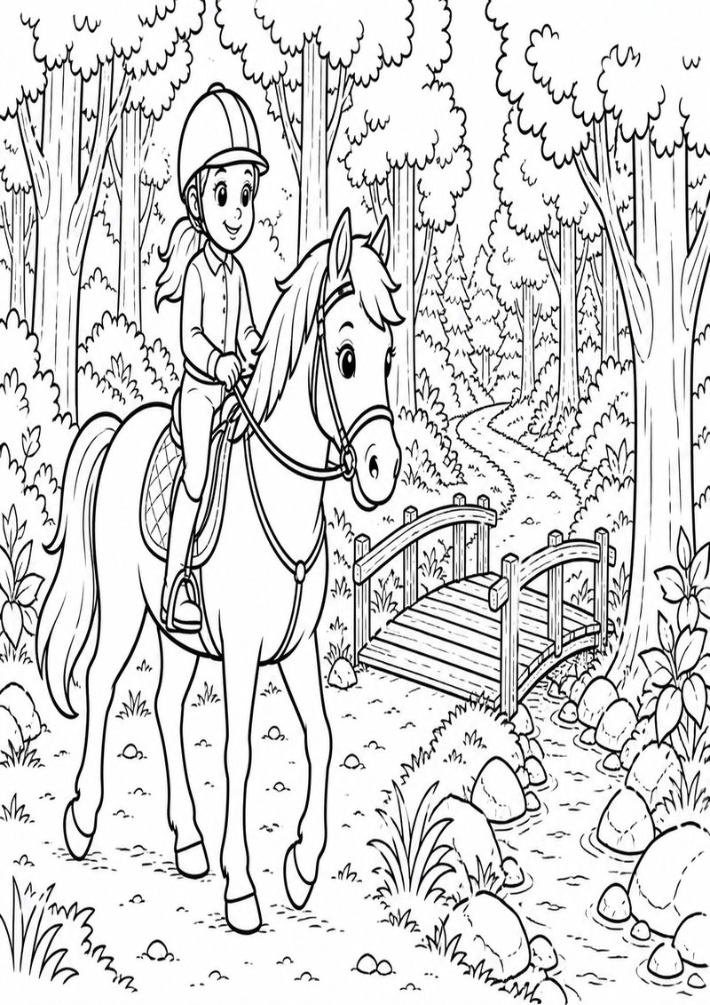 Caballo 4 Para Colorear dibujo para colorear