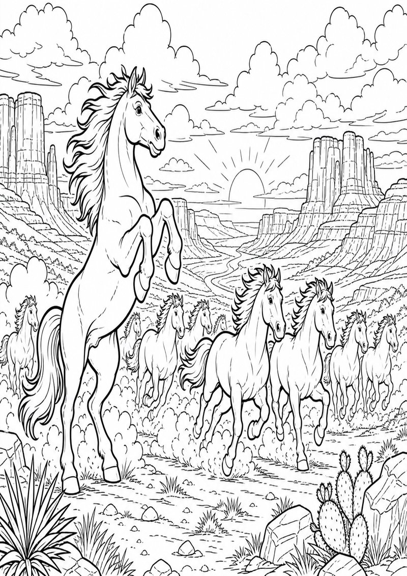 Caballo 8 Para Colorear dibujo para colorear