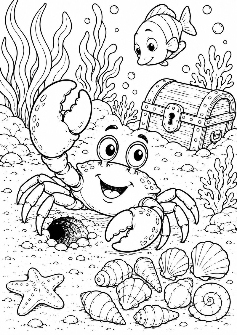 Cangrejo Para Colorear dibujo para colorear