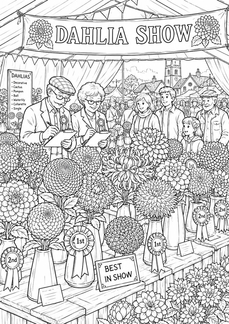 Dalias Para Colorear dibujo para colorear