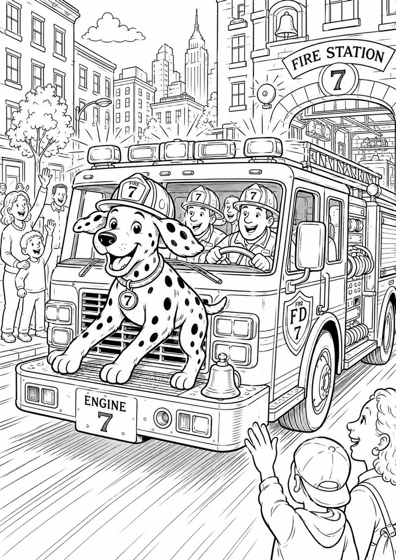 Dálmata Para Colorear dibujo para colorear