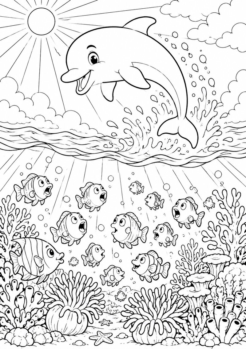 Delfín Para Colorear dibujo para colorear