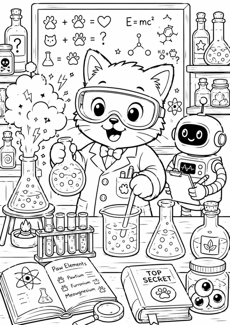 Gatito Para Colorear 10 dibujo para colorear