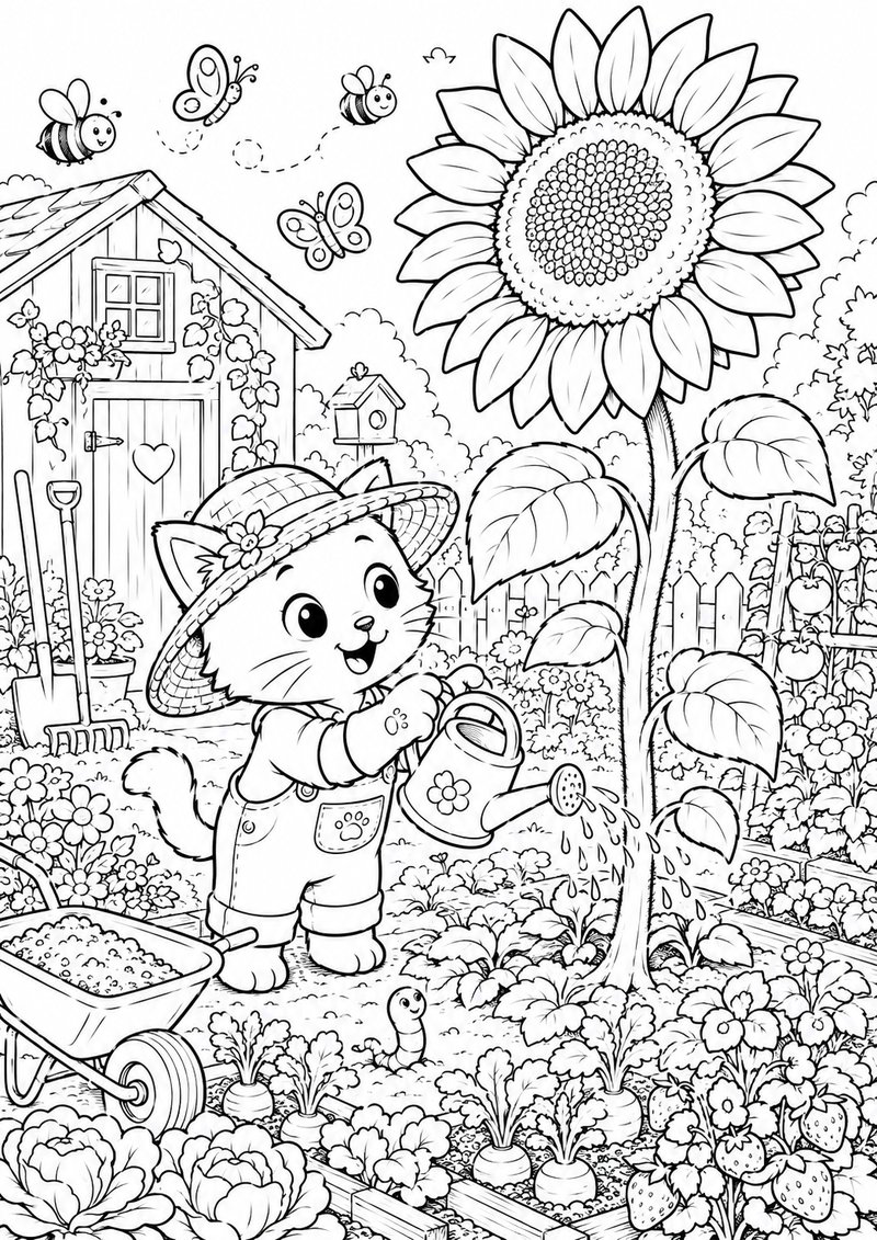 Gatito Para Colorear 12 dibujo para colorear