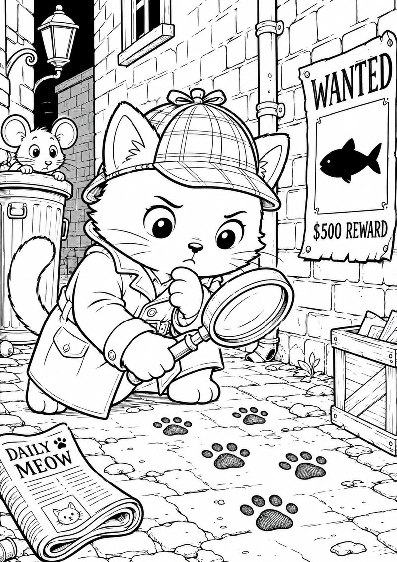 Gatito Para Colorear 13 dibujo para colorear